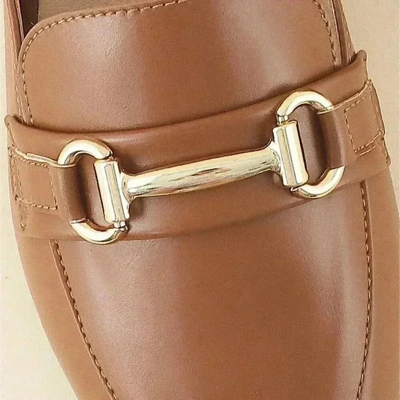 Brown Elegant Women's Metal Decor Flat Mules - Picture 3 of 8